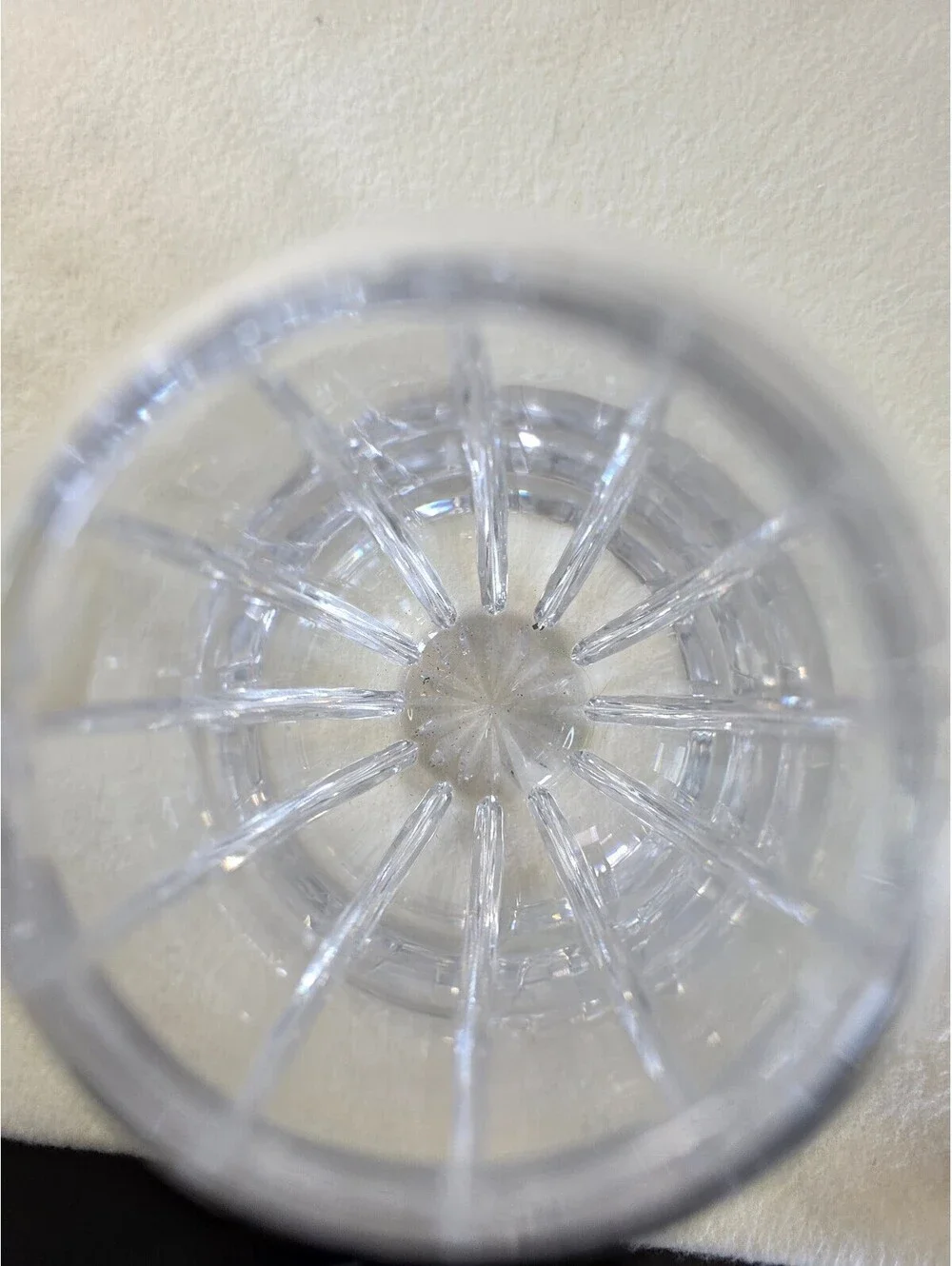 Vintage Atlantis Full Lead Crystal Vase Hand Cut Portugal 6 Inch Starburst